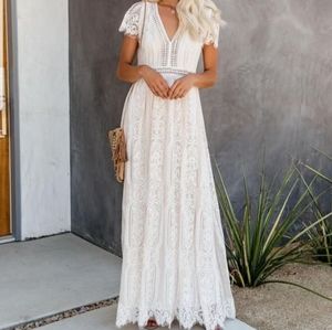 White Lace Maxi Dress